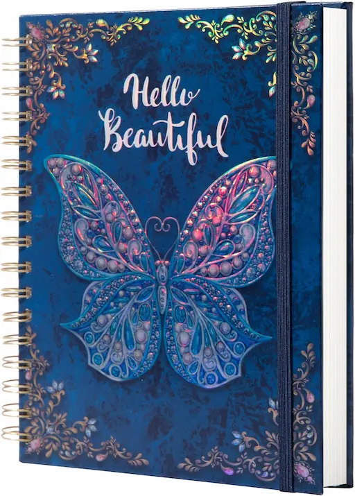 Cuaderno en espiral, diario para mujeres